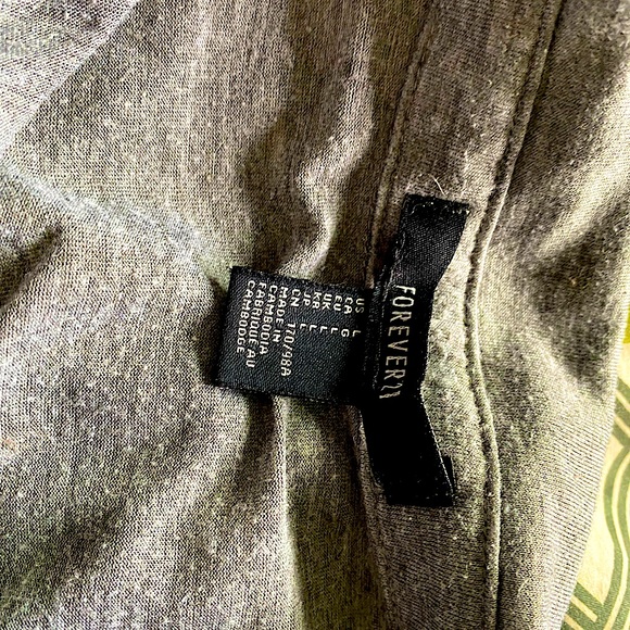 Forever 21 Grey tie-off top (large) - Picture 2 of 3